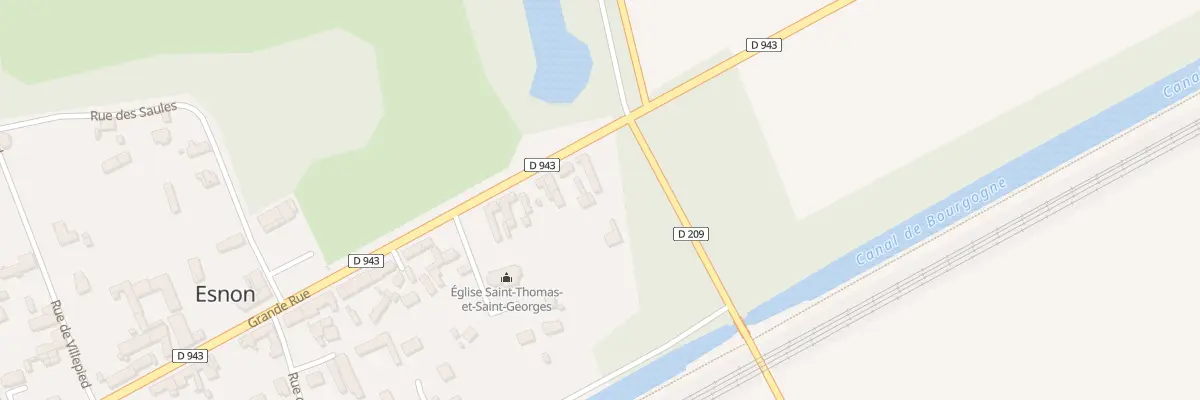 Plan du 2 Gr Gde Rue à Esnon