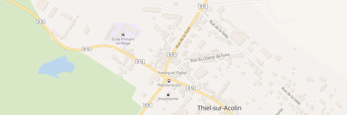 Plan du 9 Pl de l’Eglise à Thiel-sur-Acolin