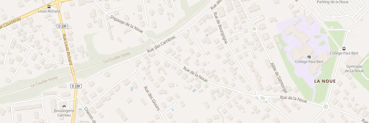 Plan du 9001 Rue de la Noue à Auxerre