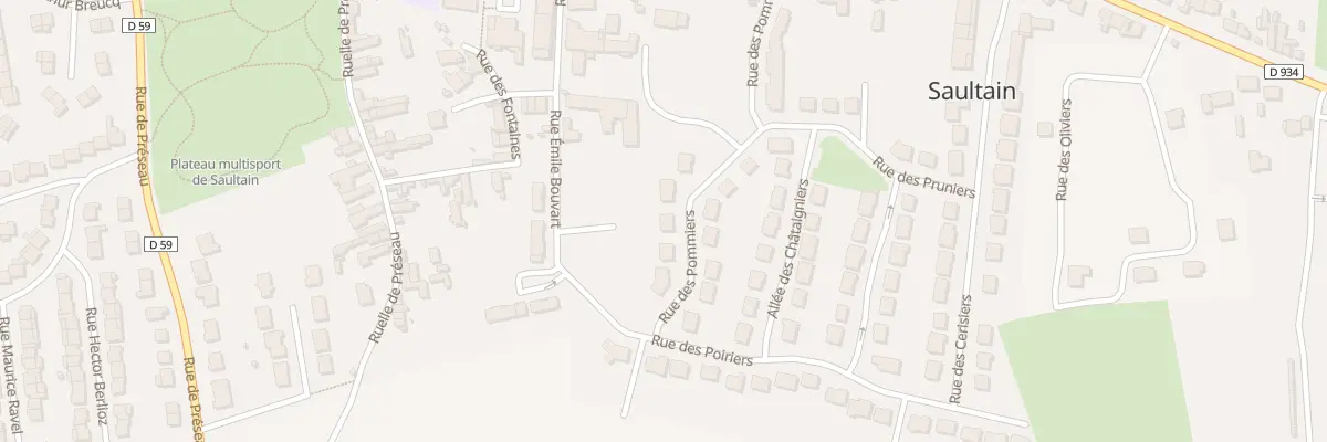 Plan du 6 Rue des Pommiers à Saultain