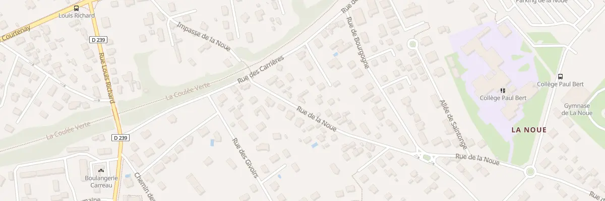 Plan du 7 Rue de la Noue à Auxerre