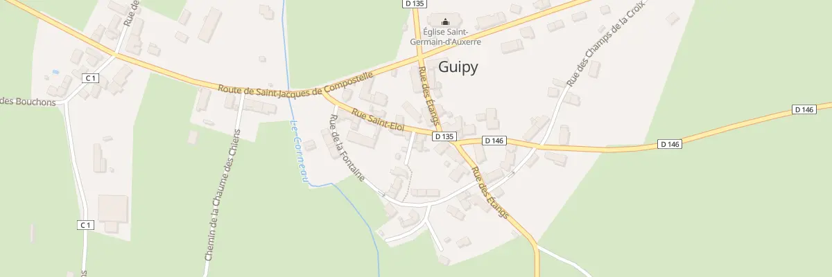 Plan du 1 La Ruelle à Guipy