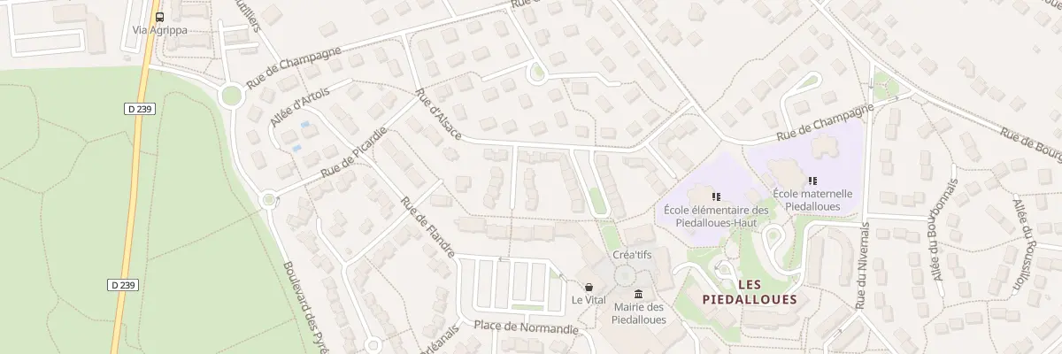 Plan du 5 All du Jura à Auxerre