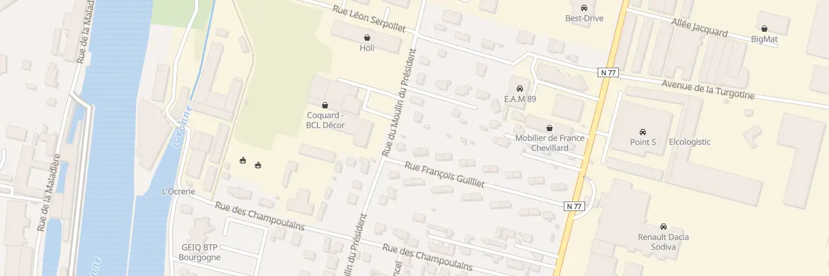 Plan du 28 Rue François Guilliet à Auxerre