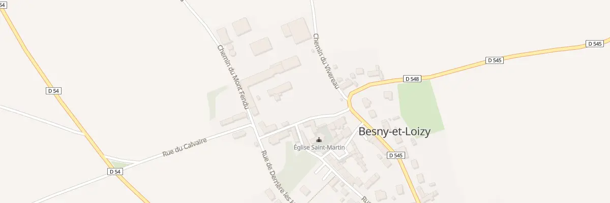 Plan du 2 Rue Saint Martin à Besny-et-Loizy