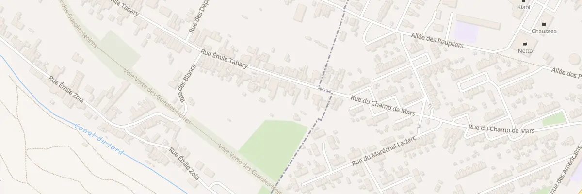 Plan du 926 Rue Emile Tabary à Vieux-Condé