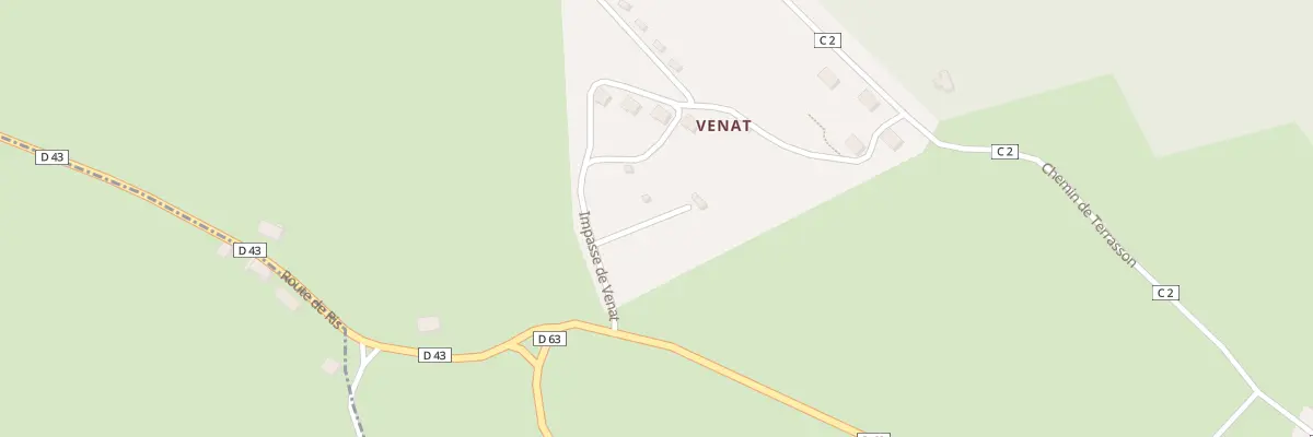 Plan du 5274 Venat à Lachaux