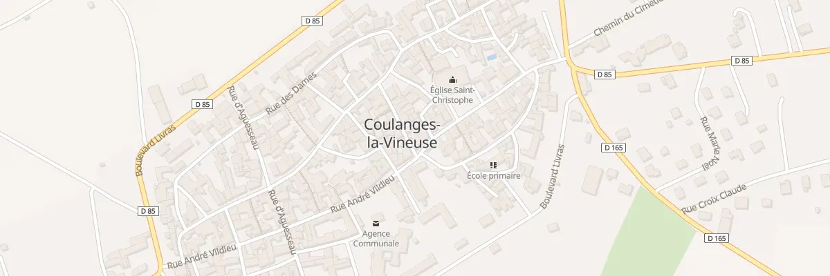 Plan du 16 Rue André Vildieu à Coulanges-la-Vineuse