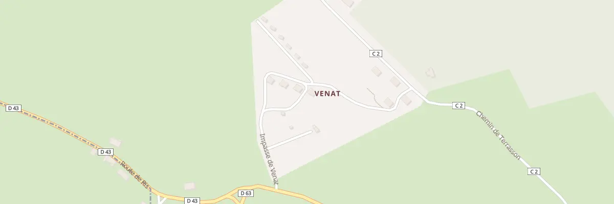 Plan du 5347 Venat à Lachaux