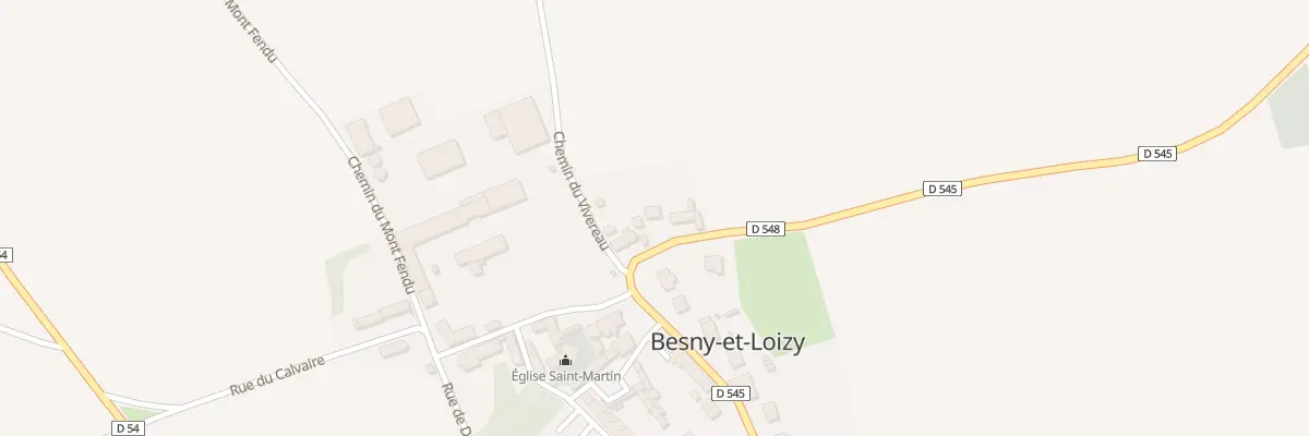 Plan du 25 Rue d’Aulnois à Besny-et-Loizy