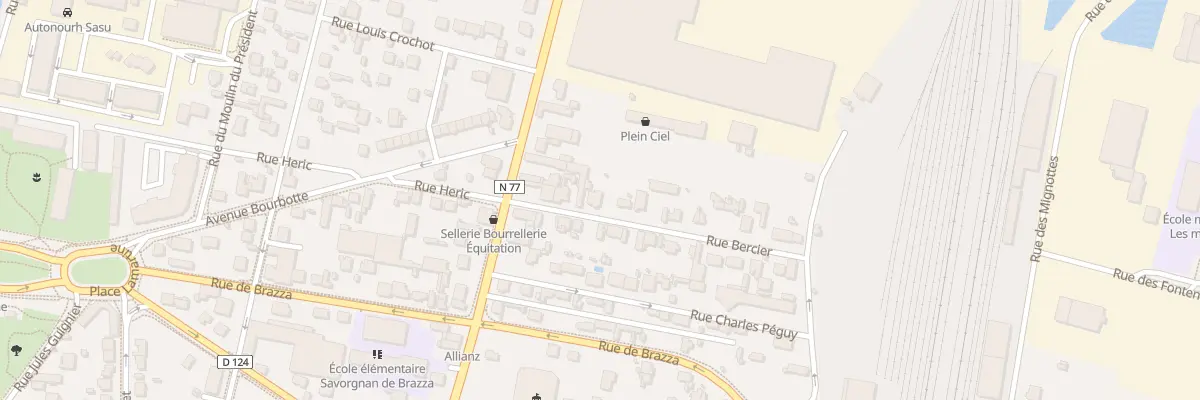 Plan du 3 Rue Bercier à Auxerre
