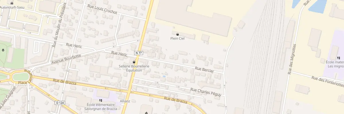 Plan du 5 Rue Bercier à Auxerre