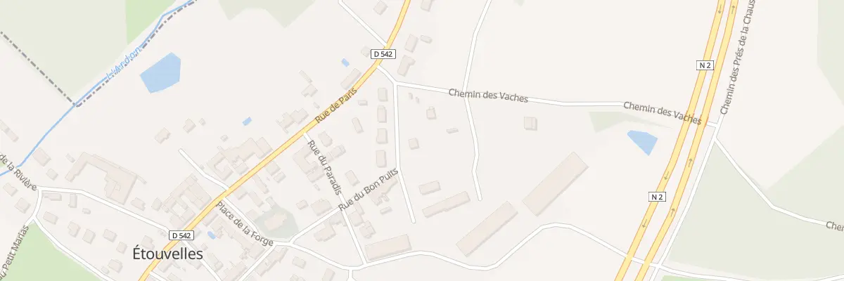 Plan du 1 Rue du Choux Billon à Étouvelles