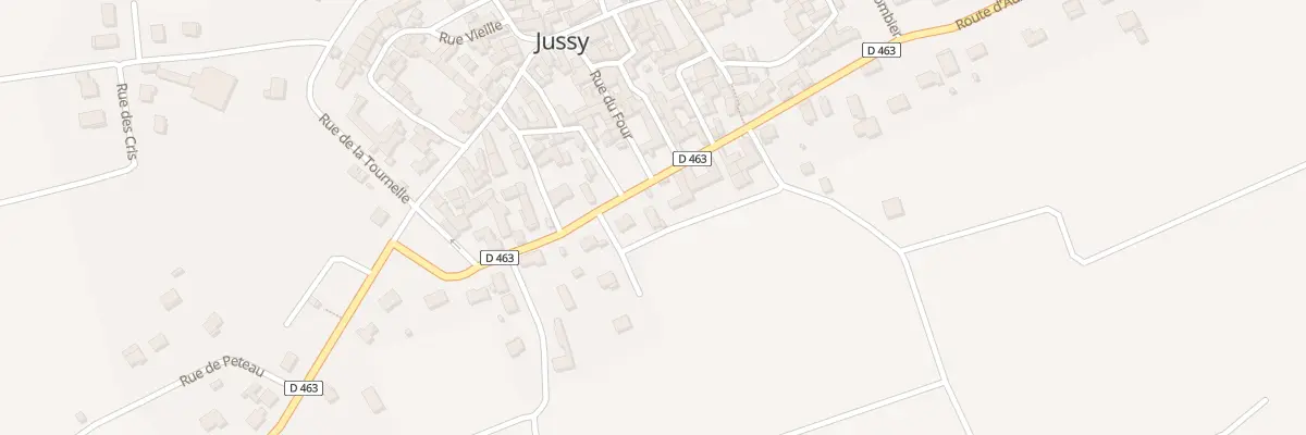Plan de la Rue des Fossés à Jussy