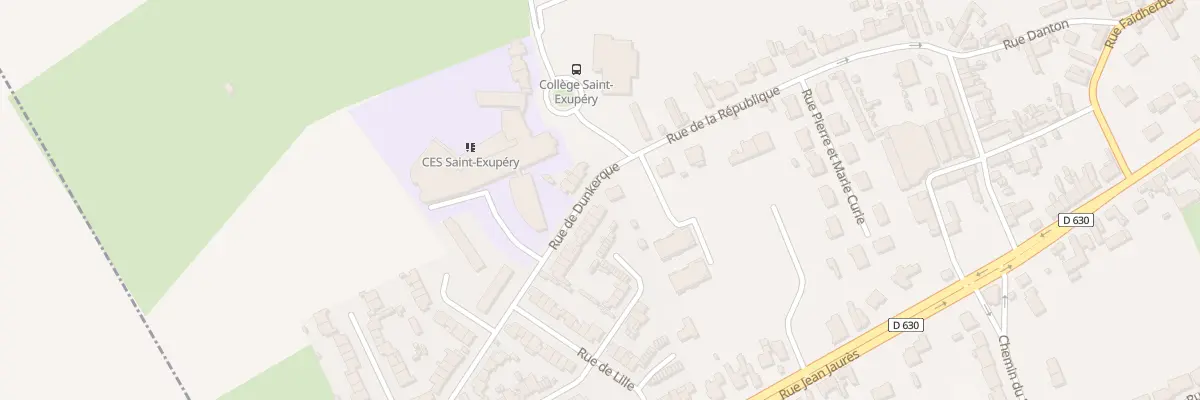 Plan du 30 Rue de Dunkerque Cte Stade à Onnaing