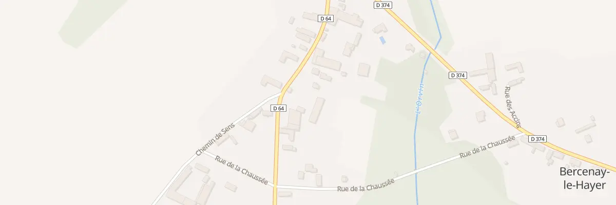 Plan du 9X Rue de Lasnerey à Bercenay-le-Hayer