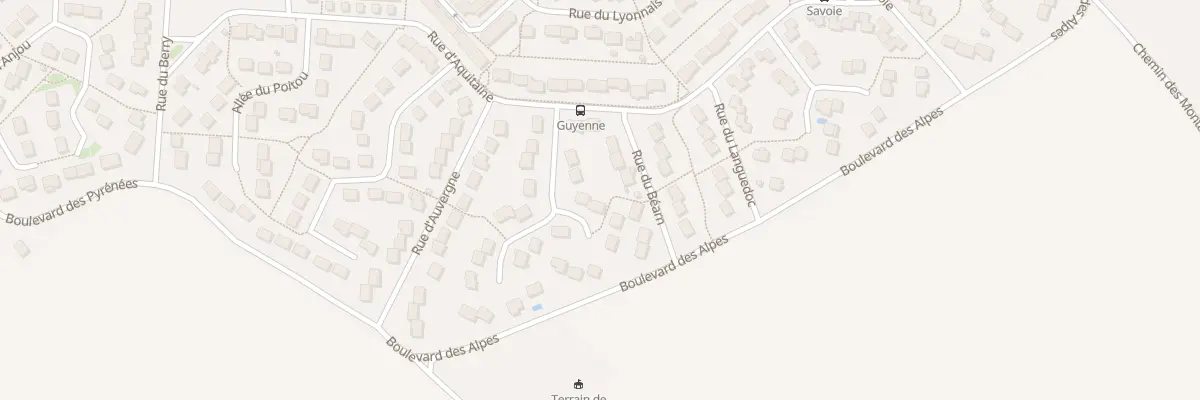 Plan du 7 All de Guyenne à Auxerre