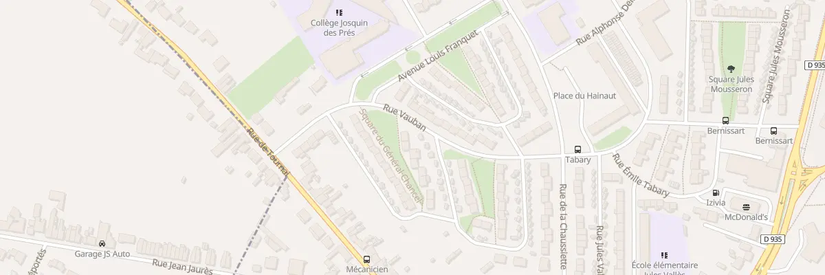 Plan du 1 Sq du Gen Chancel à Condé-sur-l’Escaut