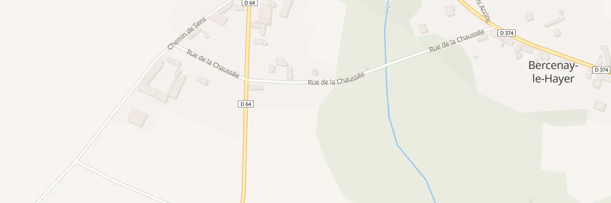 Plan du 3B Rue de la Chaussée à Bercenay-le-Hayer