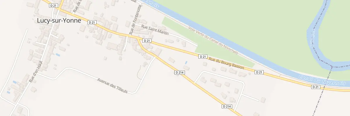 Plan de Rte de Faulin à Lucy-sur-Yonne