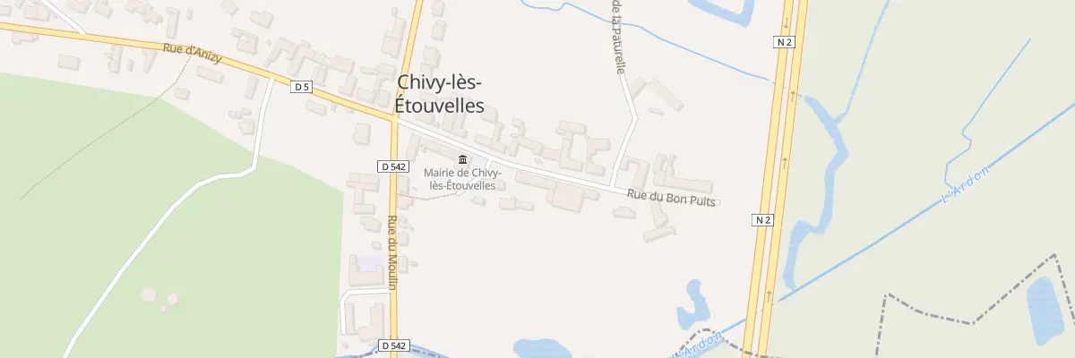 Plan du 12 Rue du Bon Puits à Chivy-lès-Étouvelles