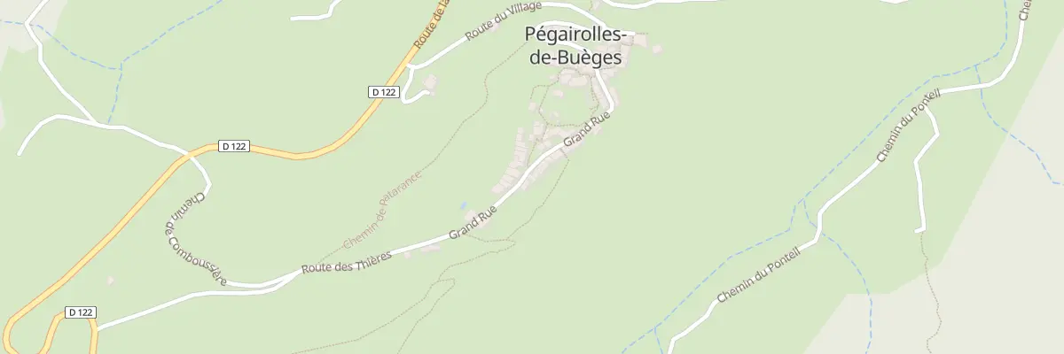 Plan du 5022 Le Village à Pégairolles-de-Buèges