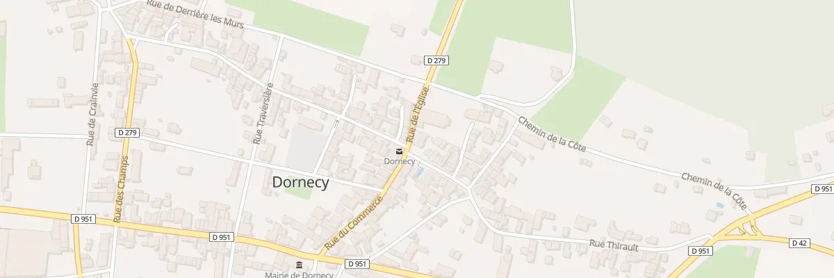 Plan du 2 Pl de l’Église à Dornecy