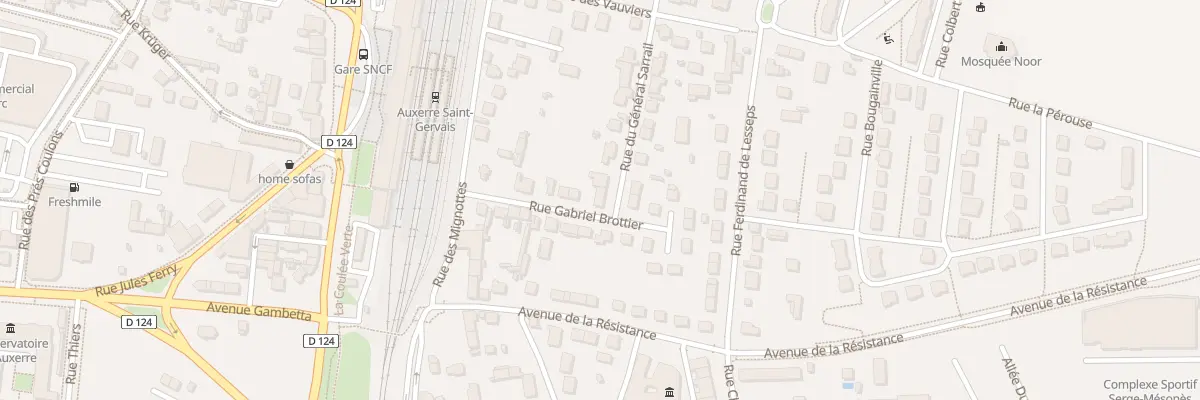 Plan du 16 Rue Général Sarrail à Auxerre