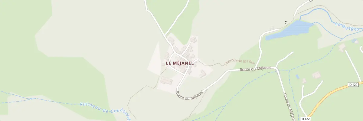 Plan du Hameau du Mejanel à Pégairolles-de-Buèges