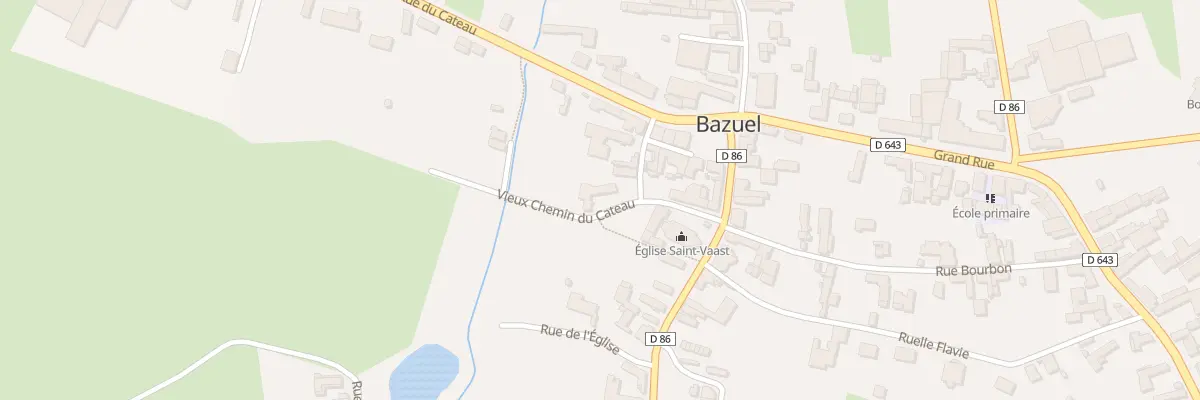 Plan du 4 Vche Vieux Chemin du Cateau à Bazuel