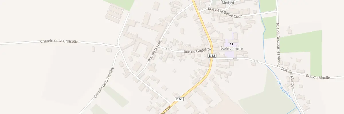 Plan du 7 Rue de Godefroy à Pouilly-sur-Serre
