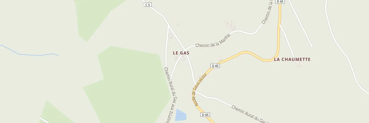 Plan du 5167 Le Gas à Saint-Victor-Montvianeix