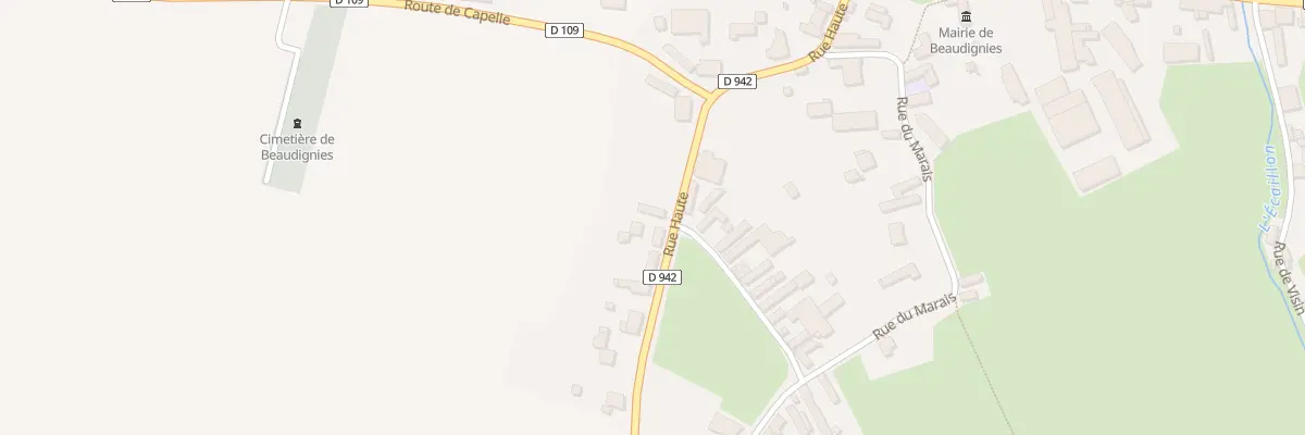 Plan du 28 Rue Haute à Beaudignies