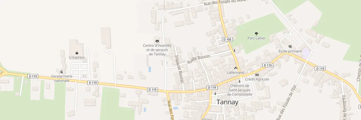 Plan du 10 Imp Bonin à Tannay