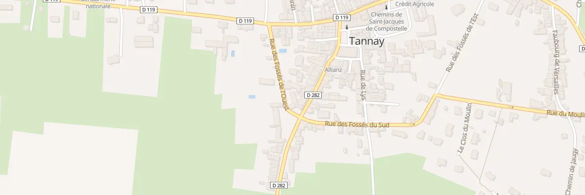 Plan du 2 Rue des Fossés de l’Ouest à Tannay