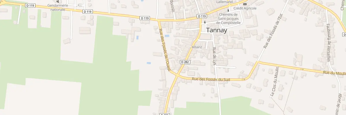 Plan du 4 Rue des Fossés de l’Ouest à Tannay