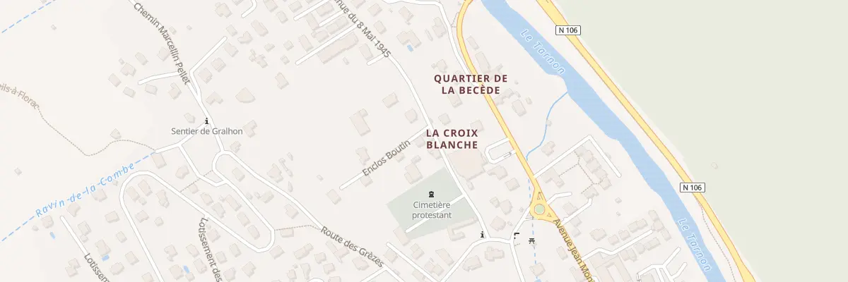 Plan du 3 Av du Huit Mai 1945 à Florac Trois Rivières