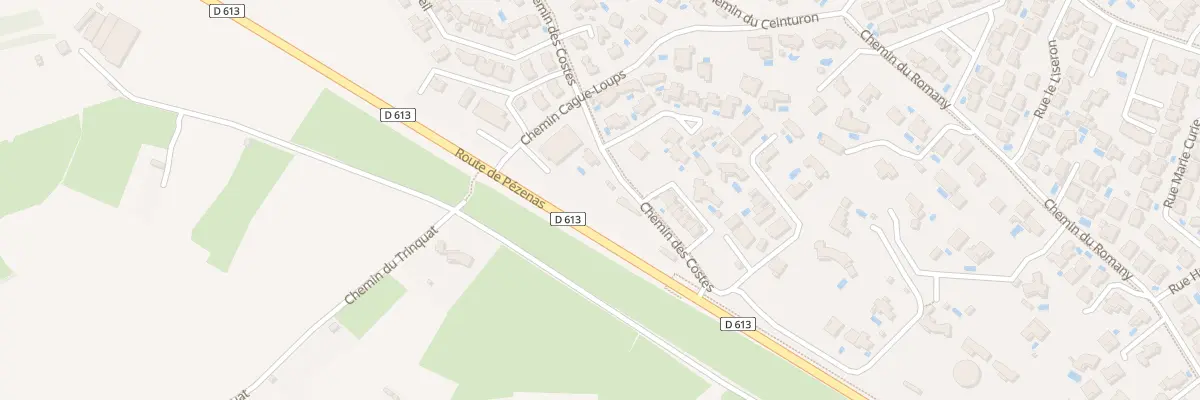Plan du 121 Che des Costes à Mèze