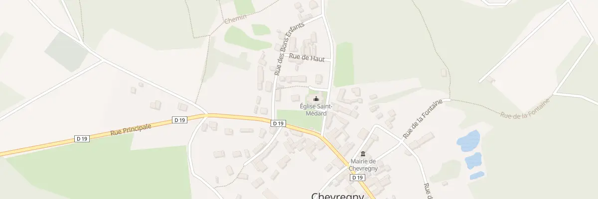 Plan du 2 Rue des Bons Enfants à Chevregny