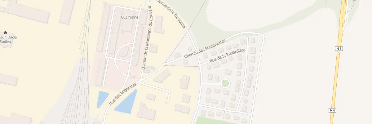 Plan du 6 Che des Fontenottes à Auxerre