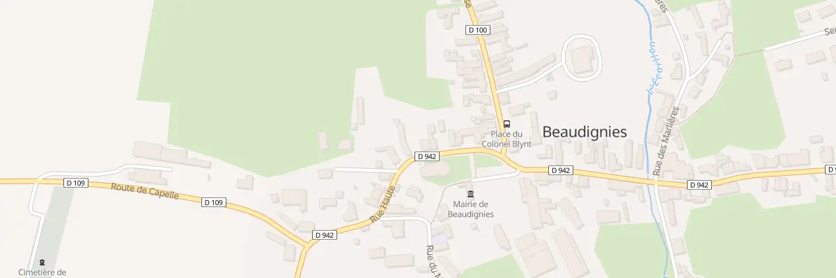 Plan du 10 Rue Haute à Beaudignies