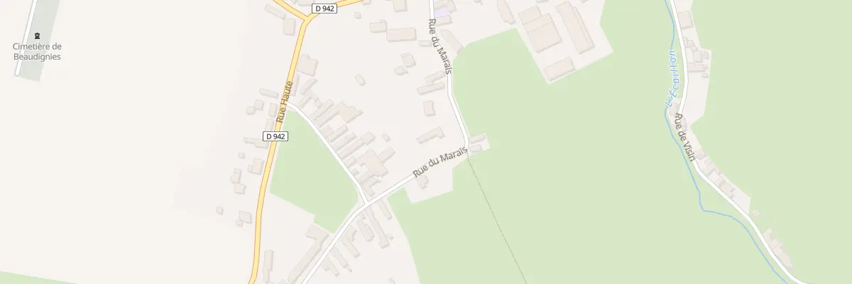 Plan du 10 Rue du Marais à Beaudignies