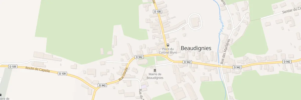 Plan du 6 Rue Haute à Beaudignies
