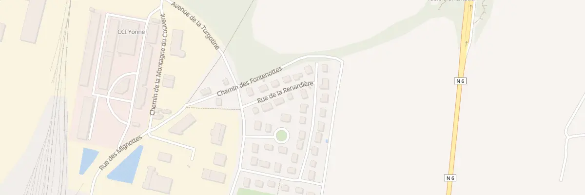 Plan du 21 All de la Renardière à Auxerre