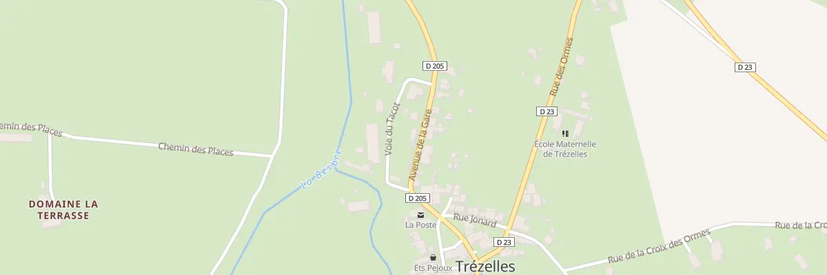 Plan du 1 Av de la Gare à Trézelles