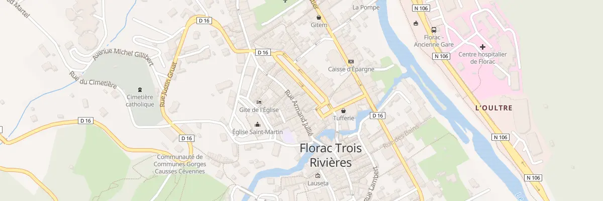 Plan du 16 Rue Armand Jullie à Florac Trois Rivières