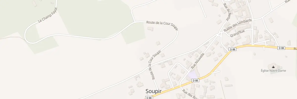 Plan du 4 Rte de la Cour Soupir à Soupir