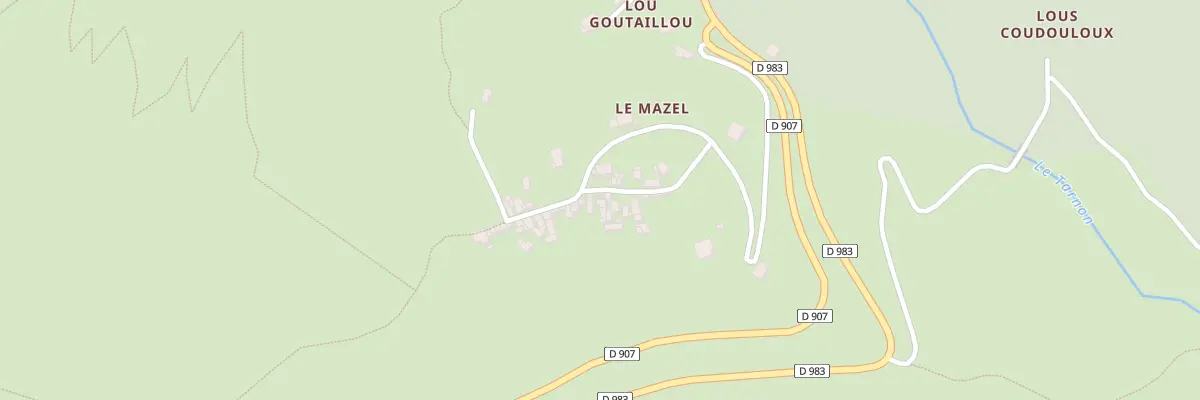 Plan du 5043 Le Mazel à Cans et Cévennes