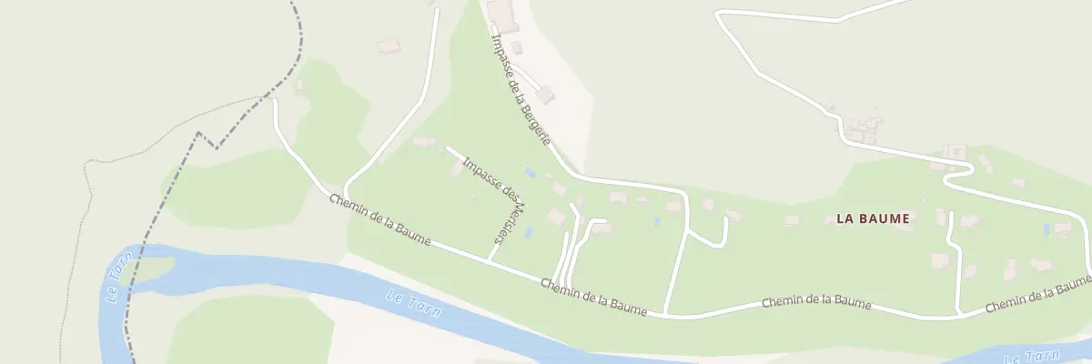 Plan du 5144 La Baume à Bédouès-Cocurès