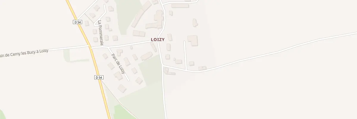 Plan du 9001 Le Chemin de Courdeau à Besny-et-Loizy